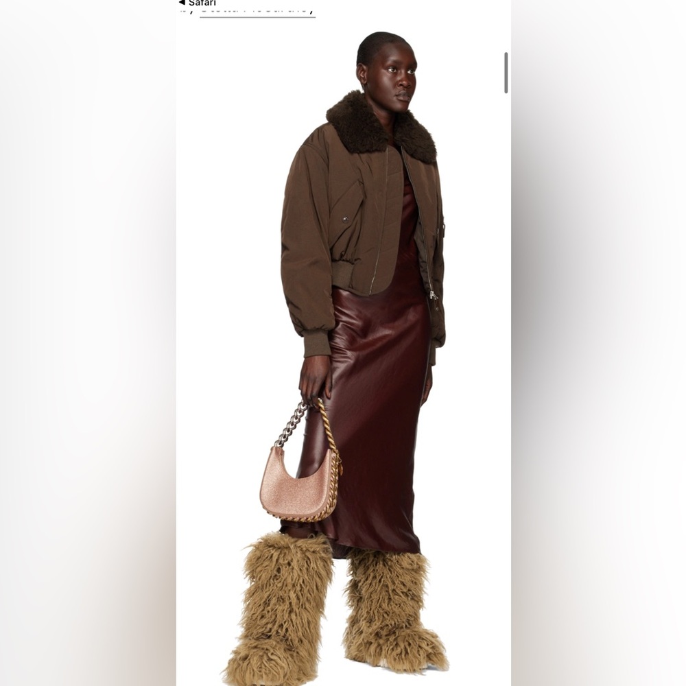Stella McCartney Tan Brown Shaggy Yeti Boots